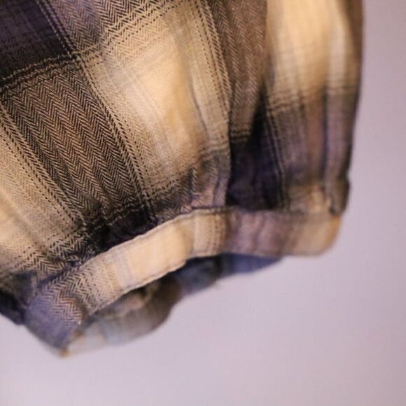 Vince Blue Plaid Button Down Tunic Shirt Sz XS - Picture 7 of 10